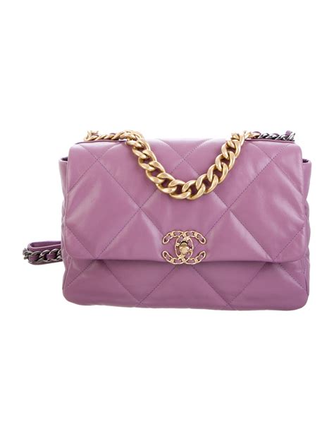 chanel 19 purple bag|chanel 19 bag large.